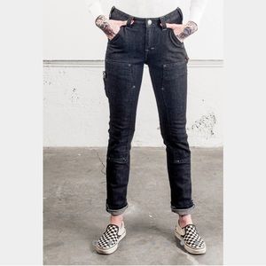 Dovetail Workwear Maven Slim jeans, heathered black, sz 4